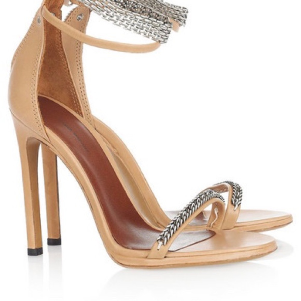 ISABEL MARANT ‘Rio’ Chain-Strapped Leather Sandals
